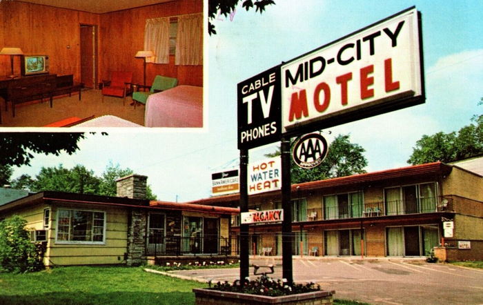 Mid-City Motel - Vintage Postcard (newer photo)